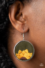 Load image into Gallery viewer, Sun-Kissed Sunflowers - Green earring B090

