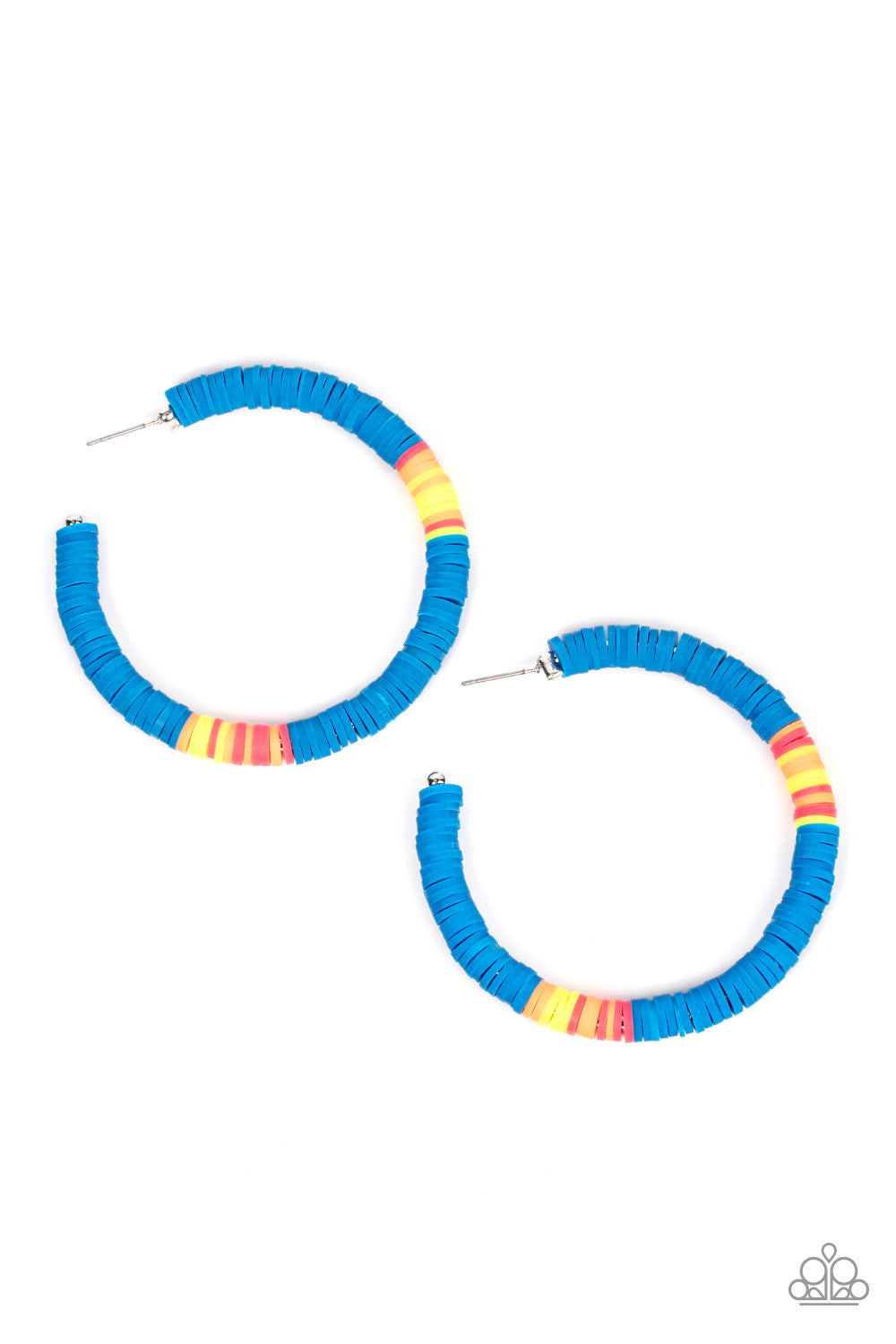 Colorfully Contagious - Blue hoop earring A063
