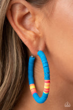 Load image into Gallery viewer, Colorfully Contagious - Blue hoop earring A063
