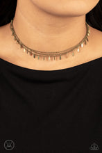 Load image into Gallery viewer, Monochromatic Magic - Brass choker necklace B046

