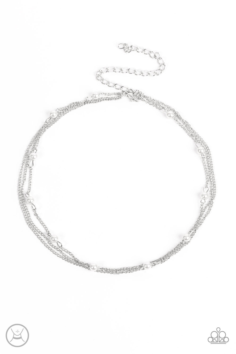 Daintily Dapper - White choker Necklace B097