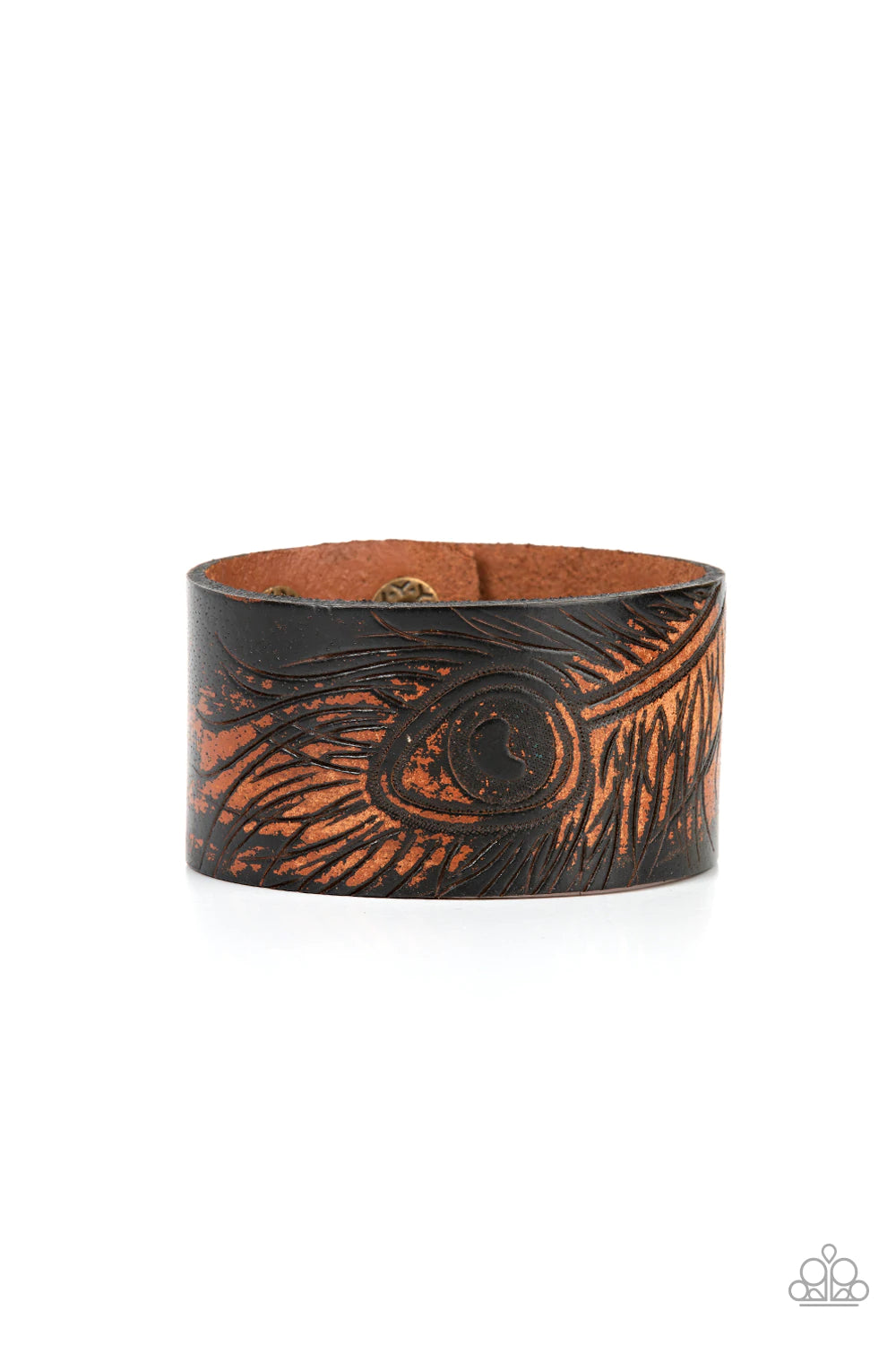 Positively Peacock - Black urban bracelet A024