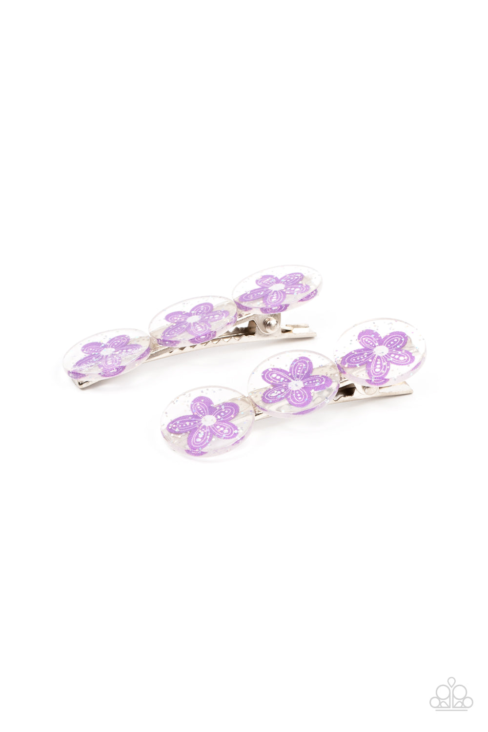 Pamper Me in Posies - Purple hair clip A077C