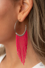 Load image into Gallery viewer, Saguaro Breeze - Pink hoop earring B049
