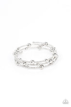 Load image into Gallery viewer, Spontaneous Shimmer - White coil bracelet D072
