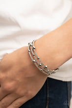Load image into Gallery viewer, Spontaneous Shimmer - White coil bracelet D072
