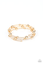 Load image into Gallery viewer, Spontaneous Shimmer - Gold coil bracelet D078
