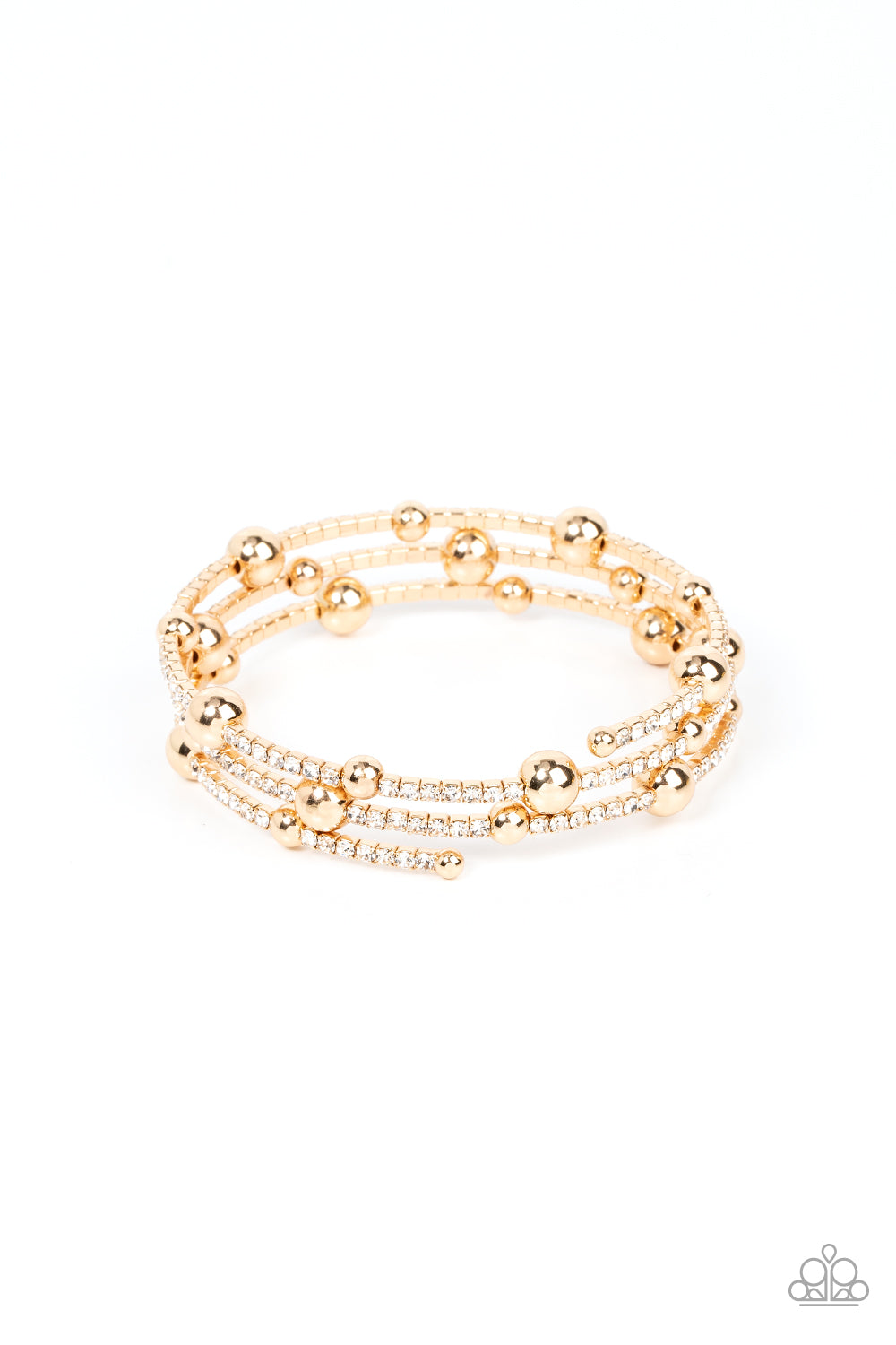 Spontaneous Shimmer - Gold coil bracelet D078