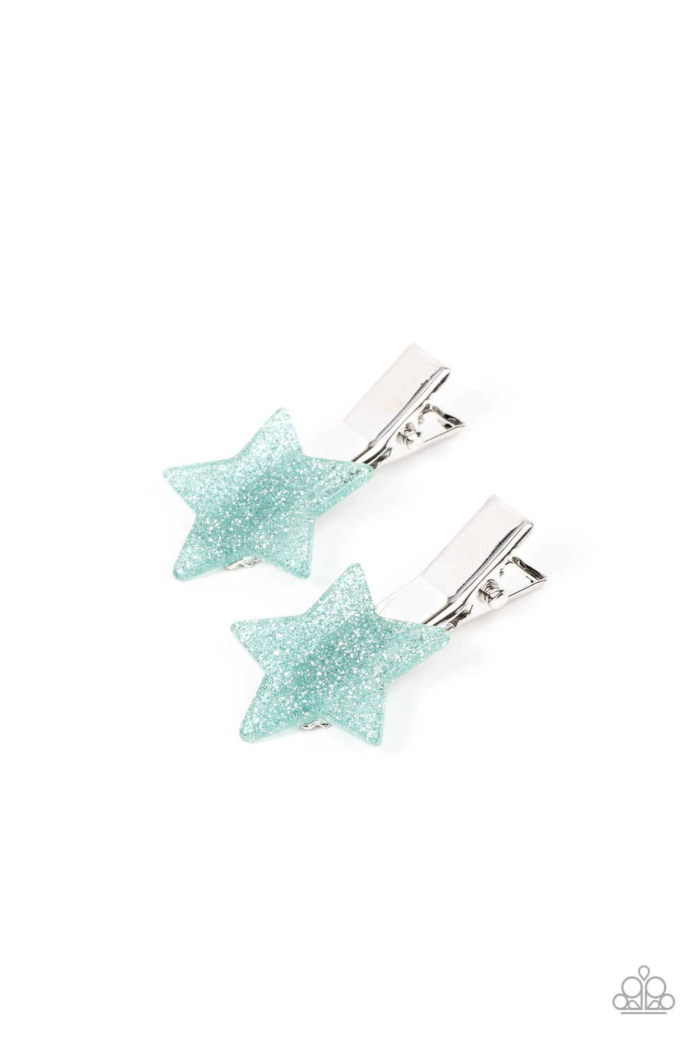 Sparkly Star Chart - Blue hair clip B037