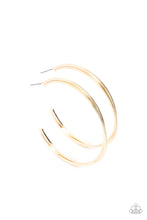 Load image into Gallery viewer, Monochromatic Curves - Gold hoop earring A029
