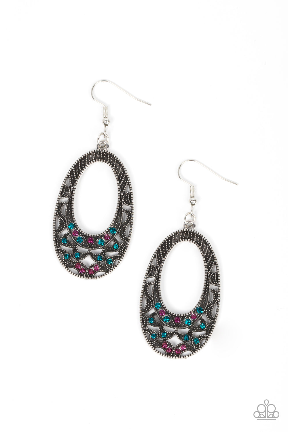 Colorfully Moon Child - Multi earring B002
