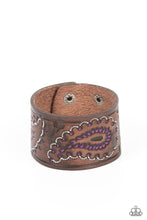 Load image into Gallery viewer, Paisley Pioneer - Purple Snap bracelet B124

