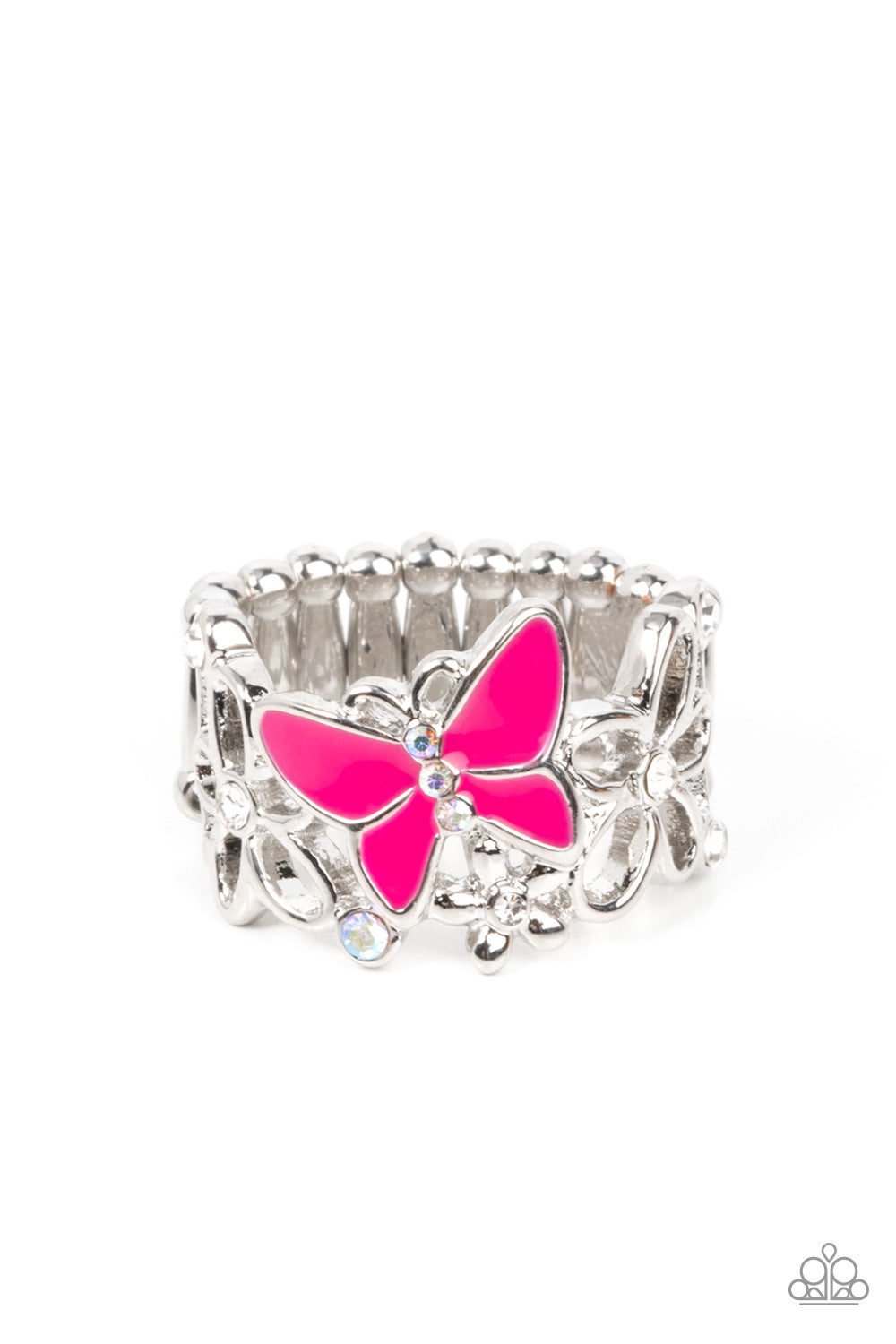All FLUTTERED Up - Pink ring B115