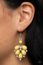 Load image into Gallery viewer, Transcendental Teardrops - Yellow  earring 1767

