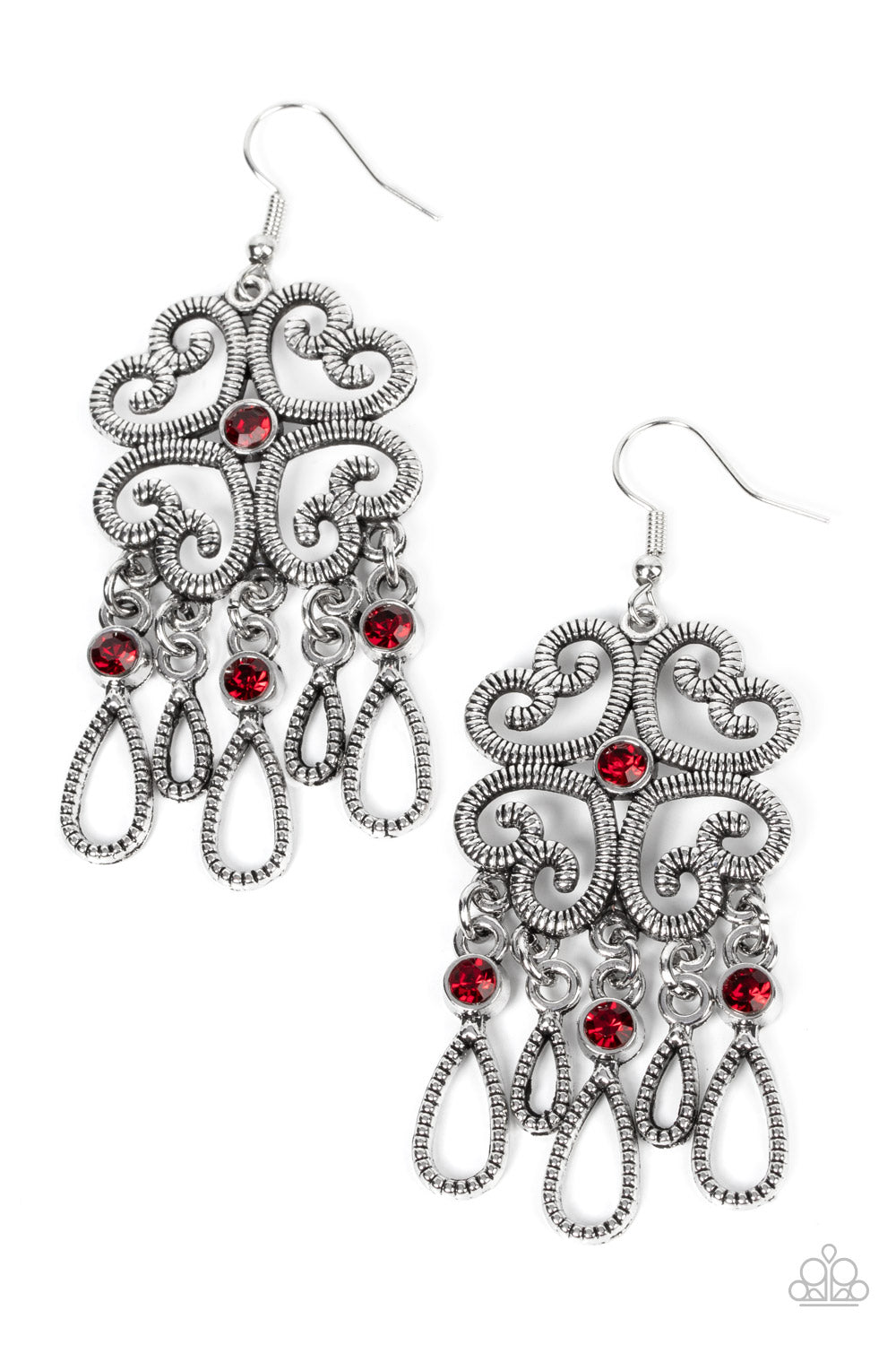 Majestic Makeover - Red earring 2238A