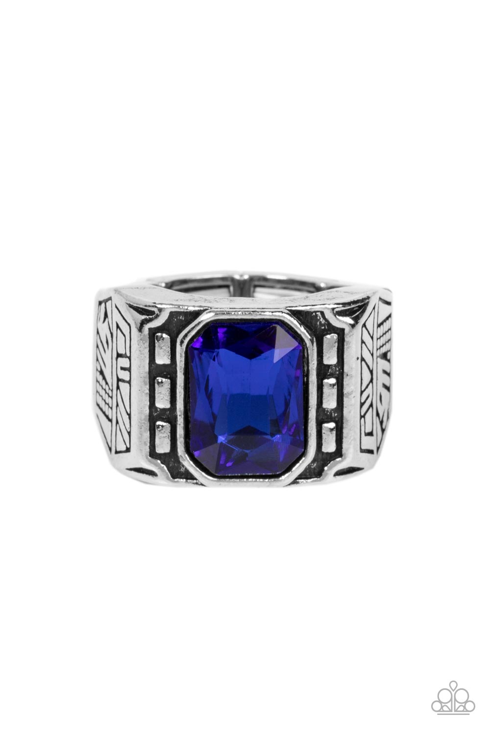 Metro Magnate - Blue men's ring 1762