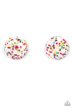 Load image into Gallery viewer, Kaleidoscope Sky - White post earring 761

