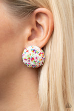 Load image into Gallery viewer, Kaleidoscope Sky - White post earring 761

