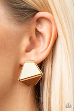 Load image into Gallery viewer, Generically Geometric - Brown post earring B122
