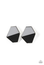 Load image into Gallery viewer, Generically Geometric - Black post earring D066
