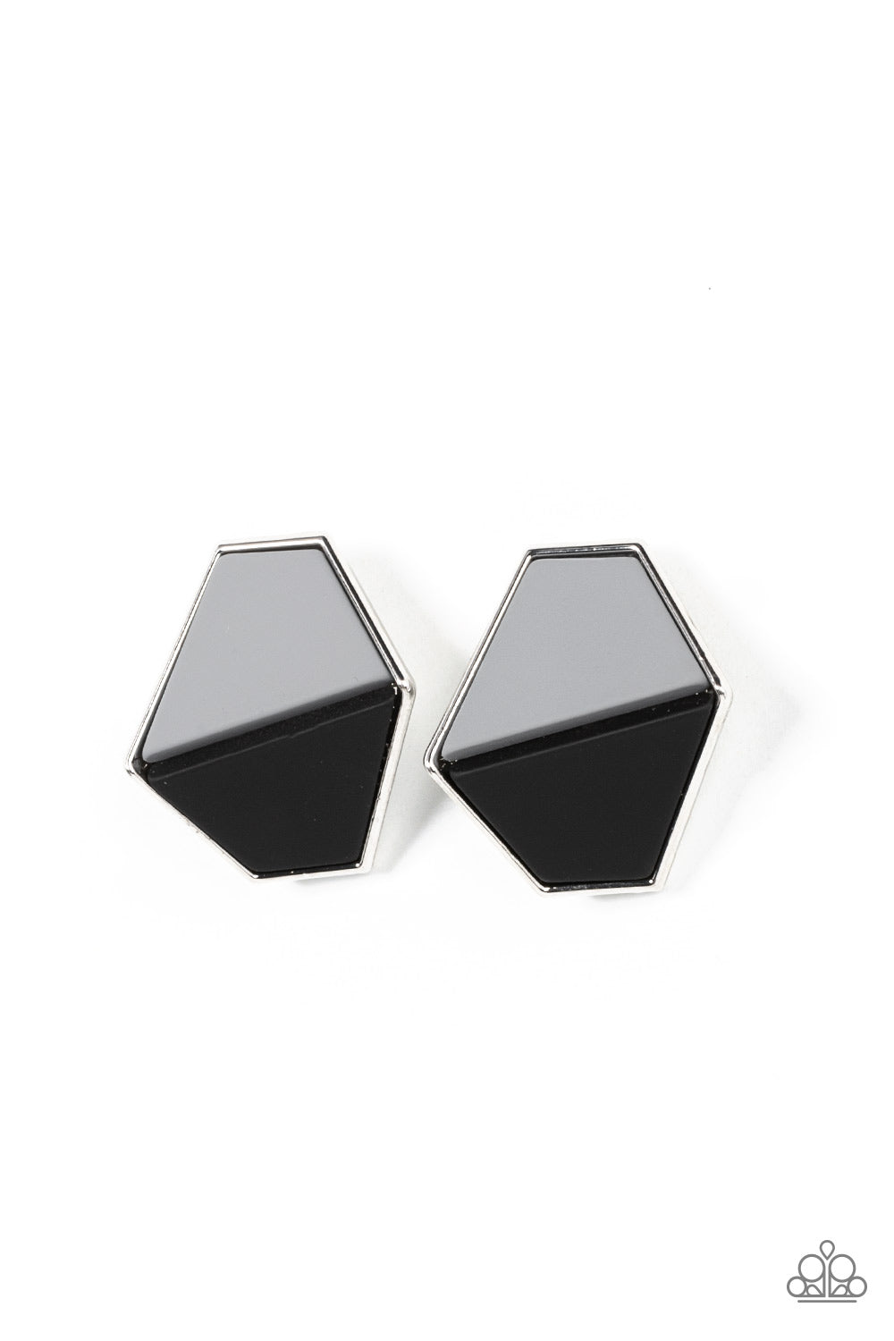 Generically Geometric - Black post earring D066