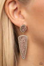 Load image into Gallery viewer, Druzy Desire - Gold post earring C001
