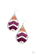 Load image into Gallery viewer, Nice Threads - Purple earring B116
