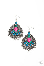 Load image into Gallery viewer, Peacock Prance - Multi earring B125
