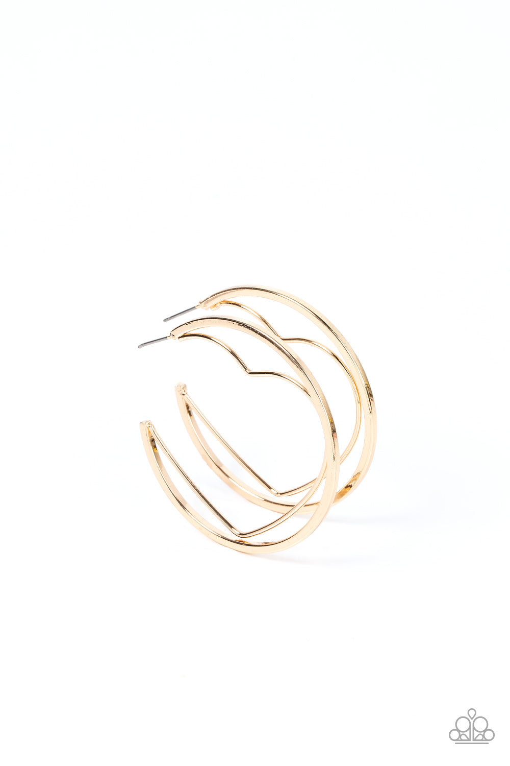Love Goes Around - Gold hoop earring D066