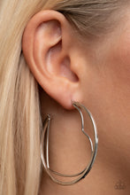 Load image into Gallery viewer, Love Goes Around - Silver hoop earring
