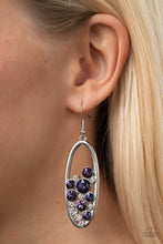Load image into Gallery viewer, Prismatic Poker Face - Purple Earring D078
