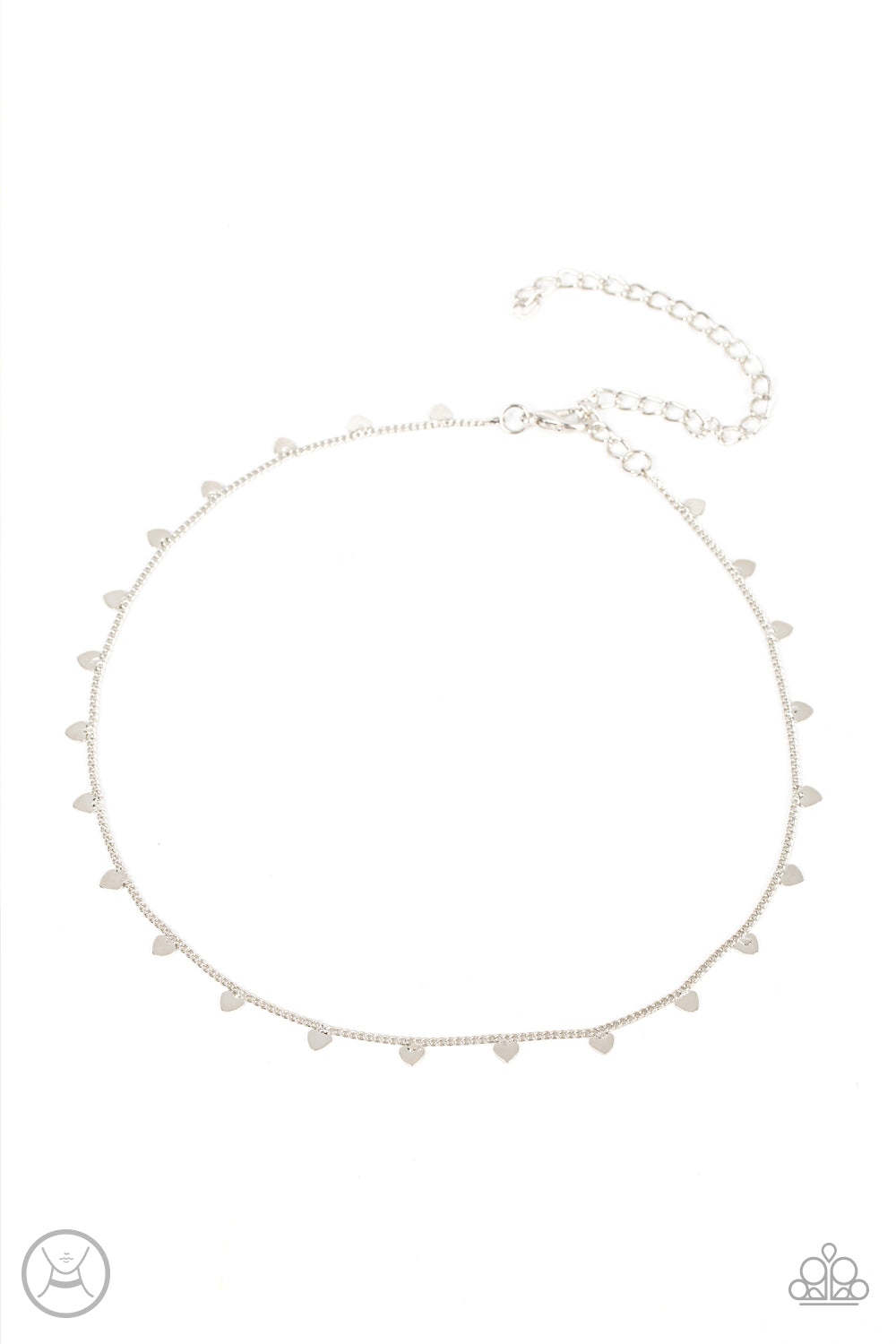 Cupid's Cutest Valentine - Silver choker necklace A060