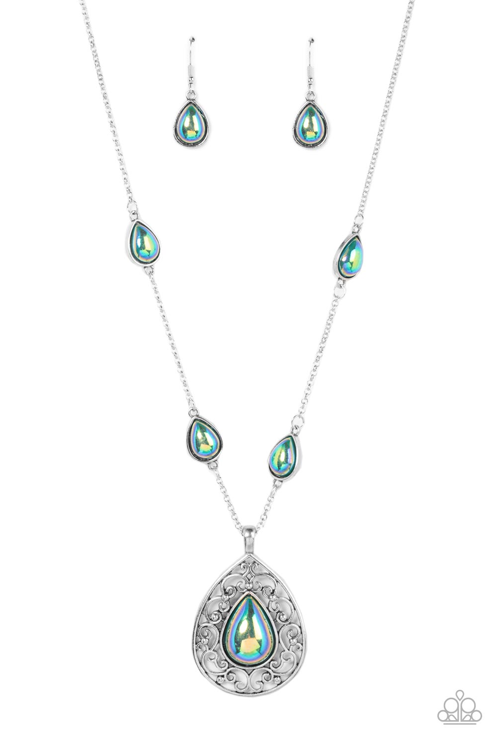 Magical Masquerade - Green necklace B114