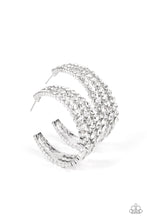 Load image into Gallery viewer, Cosmopolitan Cool - White hoop earring EMP Exclusive
