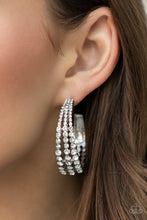 Load image into Gallery viewer, Cosmopolitan Cool - White hoop earring EMP Exclusive
