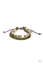Load image into Gallery viewer, Pack your Poncho - Green urban bracelet B010
