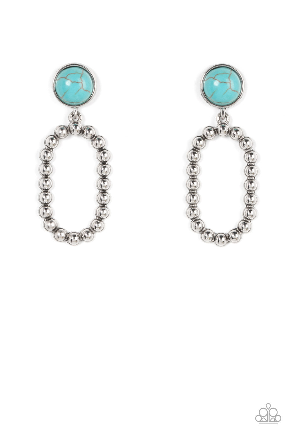 Riverbed Refuge - Blue post earring B108