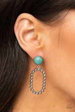 Load image into Gallery viewer, Riverbed Refuge - Blue post earring B108
