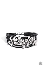 Load image into Gallery viewer, Here Comes the BLOOM - Black magnetic bracelet A096
