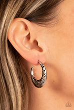 Load image into Gallery viewer, Wanderlust Wilderness - Silver hoop earring A077B
