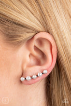 Load image into Gallery viewer, Drop-Top Attitude - White ear crawler earring C023C
