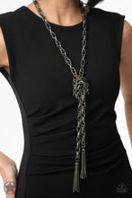 Load image into Gallery viewer, SCARFed for Attention - Gunmetal NECKLACE A032
