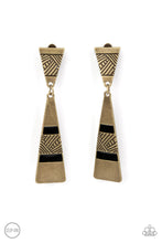 Load image into Gallery viewer, Safari Seeker - Brass clip-on earrings B064
