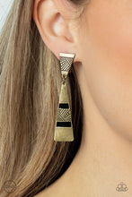 Load image into Gallery viewer, Safari Seeker - Brass clip-on earrings B064
