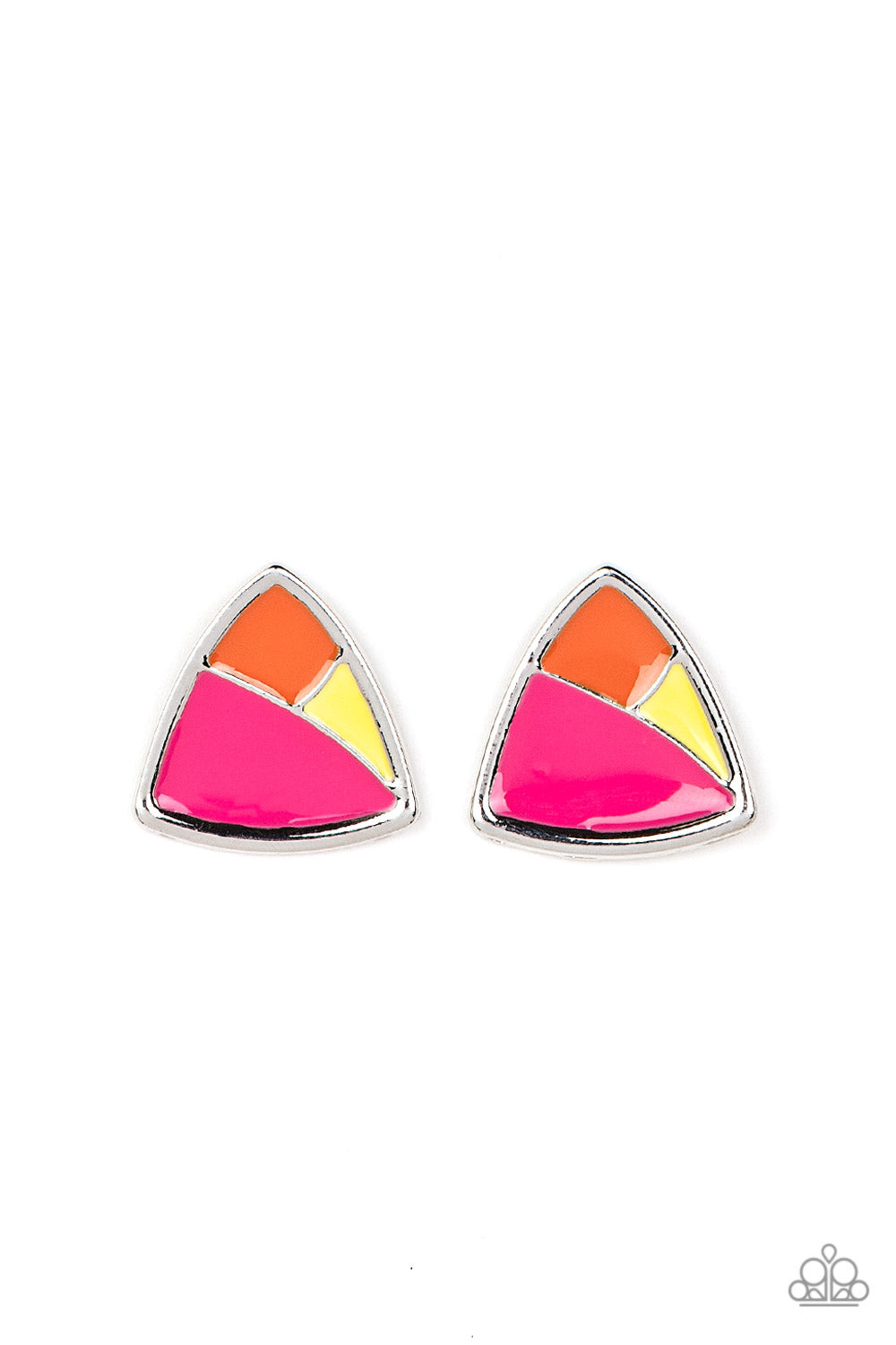 Kaleidoscopic Collision - Multi Post earring B127