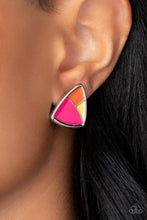 Load image into Gallery viewer, Kaleidoscopic Collision - Multi Post earring B127
