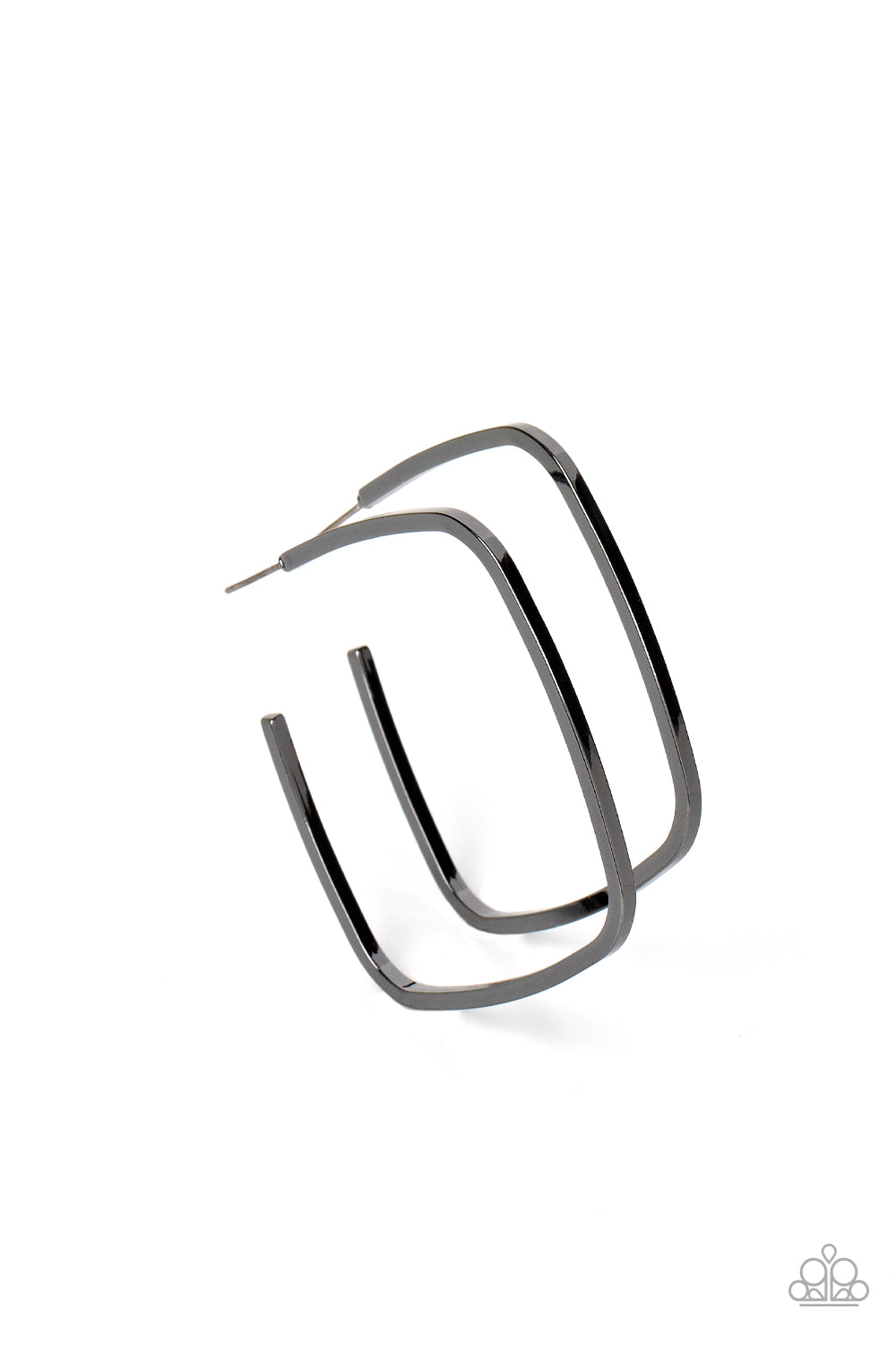 Major Flex - Black hoop earring C027