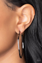 Load image into Gallery viewer, Major Flex - Black hoop earring C027
