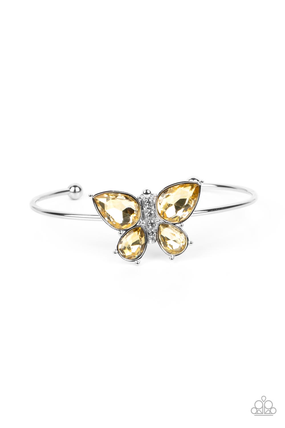 Butterfly Beatitude - Yellow cuff bracelet B125