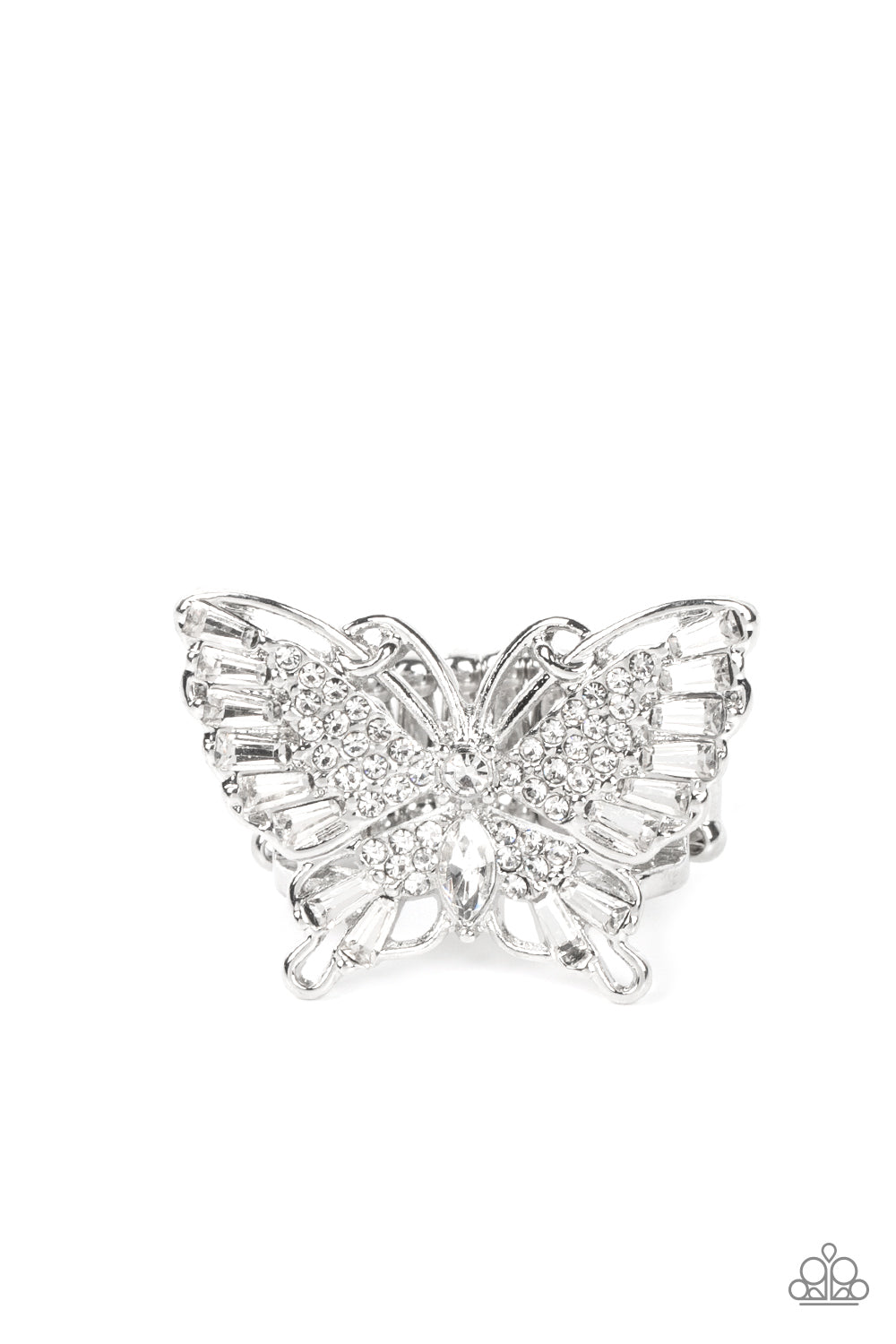 Fearless Flutter - White ring D063